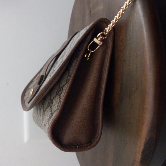 Authentic Vintage Gucci GG Monogram Supreme Sherry Web Ophidia Clutch Crossbody - Picture 7 of 12